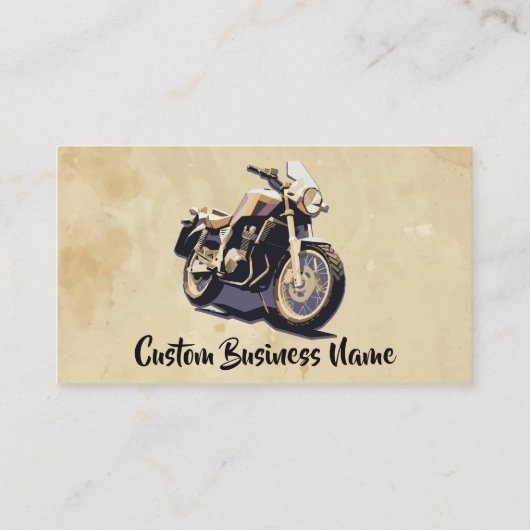 カスタム自動二輪サイクリング修理販売部品 名刺 (裏面)