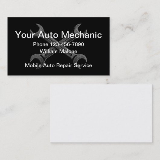 カスタム自動整備士名刺 名刺 (正面/裏面)