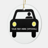 カスタム自動車とドライバー セラミックオーナメント (左)