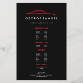 カスタム自動車の修理と自動モダン詳細 チラシ