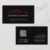 カスタム自動車の修理と自動モダン詳細 名刺 (正面/裏面)