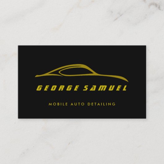 カスタム自動車の修理と自動モダン詳細 名刺 (正面)
