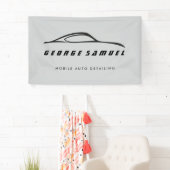 カスタム自動車の修理と自動モダン詳細 横断幕 (インサイチュ)