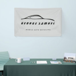 カスタム自動車の修理と自動モダン詳細 横断幕