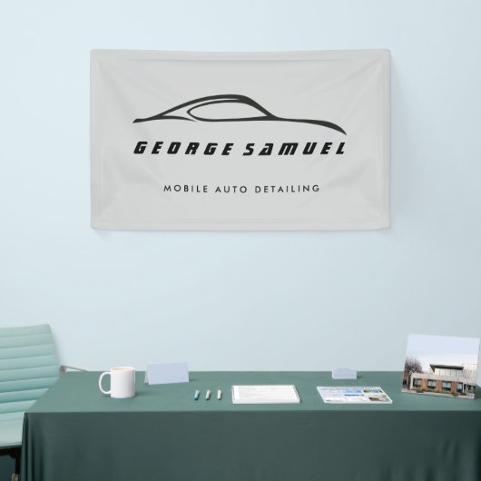 カスタム自動車の修理と自動モダン詳細 横断幕 (トレードショー)
