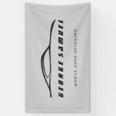 カスタム自動車の修理と自動モダン詳細 横断幕 (縦)