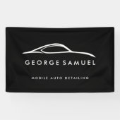 カスタム自動車の修理と自動モダン詳細 横断幕 (横)