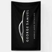 カスタム自動車の修理と自動モダン詳細 横断幕 (縦)