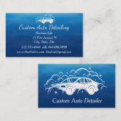 カスタム自動車の詳細カーウォッシュ 名刺 (正面/裏面)