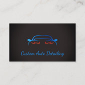 カスタム自動車詳細洗車営業車 名刺 (裏面)