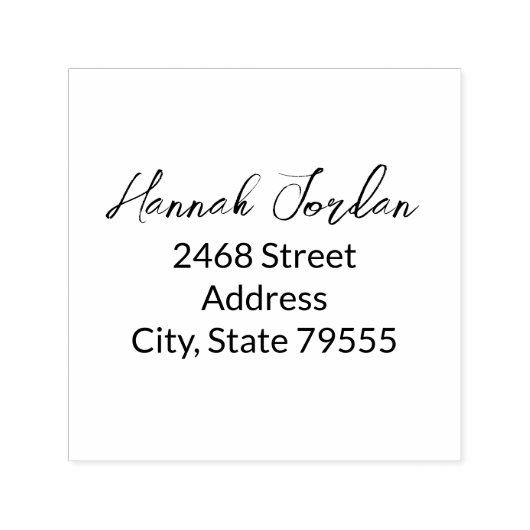 カスタム自墨付き差出人住所ゴム印 セルフインキングスタンプ (デザイン)