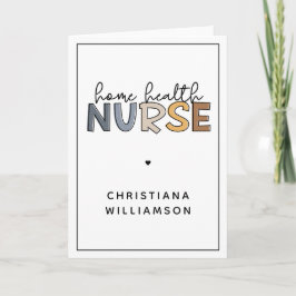 カスタム自宅健康ナース感謝ギフト カード