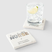 カスタム自宅健康ナース感謝ギフト ストーンコースター (横)