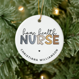 カスタム自宅健康ナース感謝ギフト セラミックオーナメント