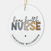 カスタム自宅健康ナース感謝ギフト セラミックオーナメント (左)