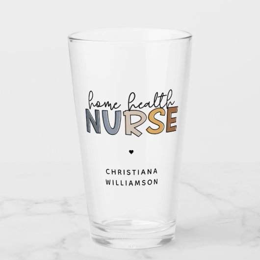 カスタム自宅健康ナース感謝ギフト タンブラーグラス (正面)