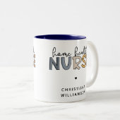 カスタム自宅健康ナース感謝ギフト ツートーンマグカップ (正面右)