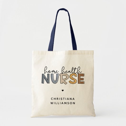 カスタム自宅健康ナース感謝ギフト トートバッグ (正面)