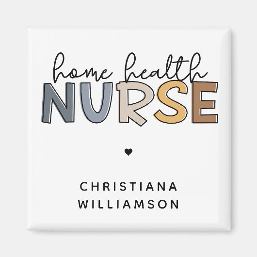 カスタム自宅健康ナース感謝ギフト マグネット (正面)