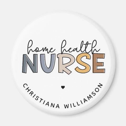 カスタム自宅健康ナース感謝ギフト マグネット (正面)
