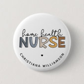 カスタム自宅健康ナース感謝ギフト 缶バッジ (正面)
