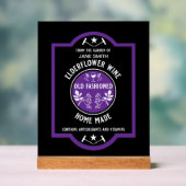 カスタム自家製エルダーフラワー アクリルサイン (ニュートラル)