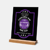 カスタム自家製エルダーフラワー アクリルサイン (傾斜)