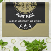 カスタム自家製エルダーフラワー キッチンタオル (折り畳み)