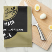 カスタム自家製エルダーフラワー キッチンタオル (四つ折り)