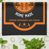 カスタム自家製エルダーベリきらめくー キッチンタオル (折り畳み)