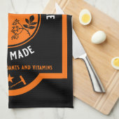 カスタム自家製エルダーベリきらめくー キッチンタオル (四つ折り)