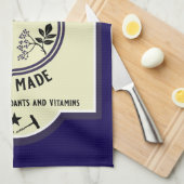 カスタム自家製エルダーベリードリンク キッチンタオル (四つ折り)