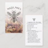 カスタム自家製キャラメルペカンバーハニービーレシピ 名刺 (正面/裏面)