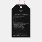 カスタム自家製キャラメルペカンバーハニーラベル ギフトタグ (裏面)