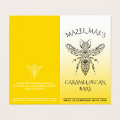 カスタム自家製キャラメルペカンバーハニーラベル 名刺 (外部フラット)