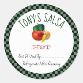カスタム自家製サルサラベル ラウンドシール (正面)