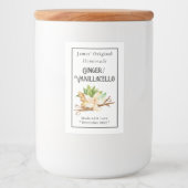 カスタム自家製ジンジャー/バニラチェッロラベル フードラベル (正面)