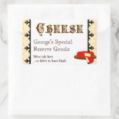 カスタム自家製チーズシールテンプレート 長方形シール (バッグ)