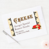 カスタム自家製チーズシールテンプレート 長方形シール (封筒)