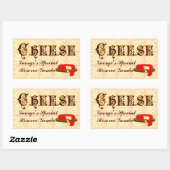 カスタム自家製チーズシール 長方形シール (シート)