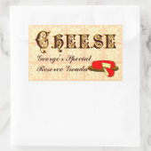 カスタム自家製チーズシール 長方形シール (バッグ)