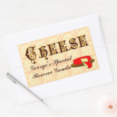 カスタム自家製チーズシール 長方形シール (封筒)