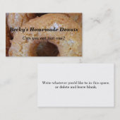 カスタム自家製ドーナツ 名刺 (正面/裏面)