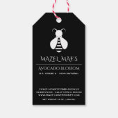 カスタム自家製ハニービーラベル ギフトタグ (裏面)