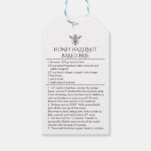 カスタム自家製ハニーヘーゼルナッツブ焼いたリーラベル ギフトタグ (裏面)