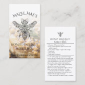 カスタム自家製ハニーヘーゼルナットブ焼いたリーレシピ 名刺 (正面/裏面)