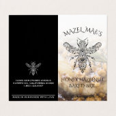 カスタム自家製ハニーヘーゼルナットブ焼いたリーレシピ 名刺 (外部フラット)