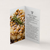 カスタム自家製ハニーヘーゼルナットブ焼いたリーレシピ 名刺 (内部)