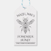 カスタム自家製ハニーラベル ギフトタグ (正面)