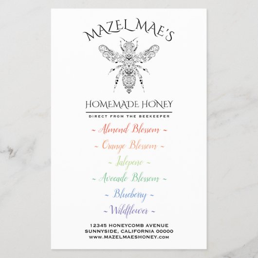 カスタム自家製ハニー チラシ (正面)